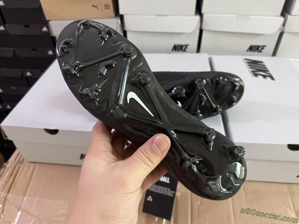 Nike Phantom GX Elite DF Link FG Firm Ground Soccer Cleats - Black/White/Black