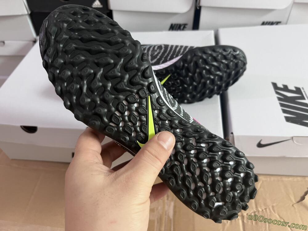 Nike Phantom GX Elite TF Artificial Turf Soccer Shoes - Grey/Green/Black/Rainbow