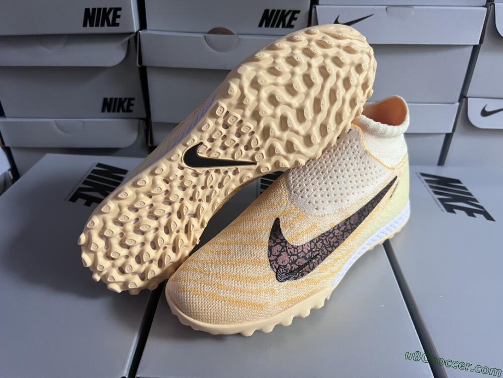 Nike Phantom GX Elite DF Link TF Artificial Turf Soccer Shoes - Yellow/Black/Brown
