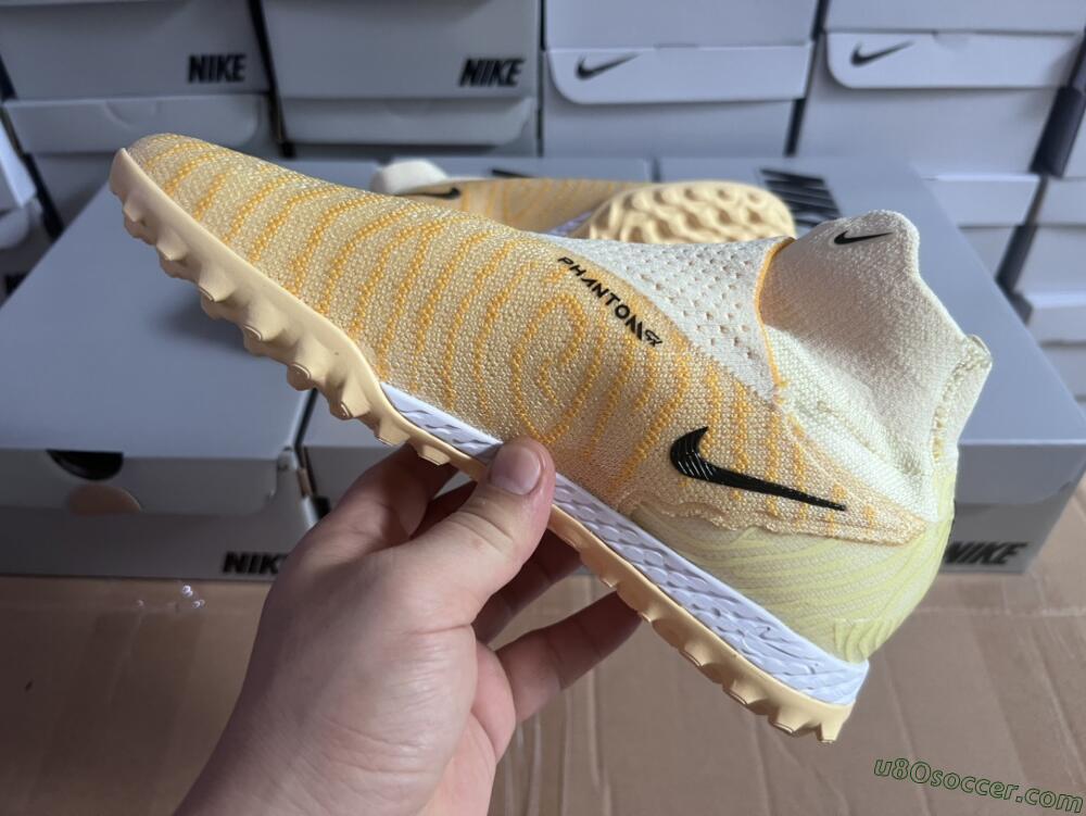 Nike Phantom GX Elite DF Link TF Artificial Turf Soccer Shoes - Yellow/Black/Brown