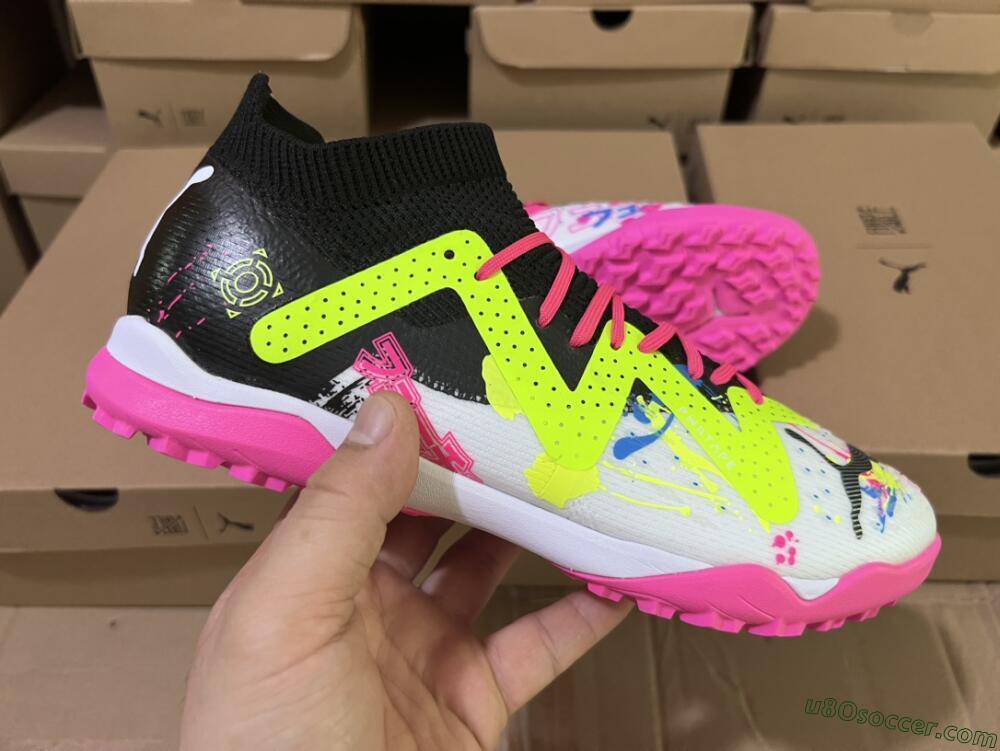 シューズ Puma FUTURE28.5 TF Artificial Turf Soccer Shoes | White, Black, Pink, Yellow