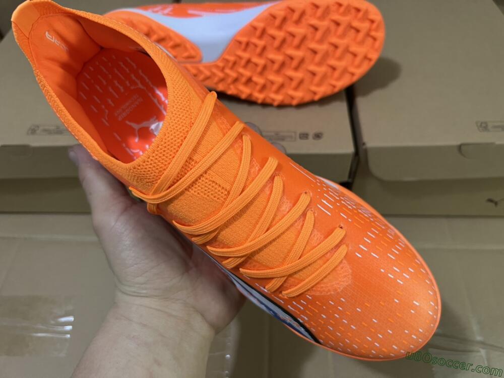 Puma Ultra Ultimate TF Artificial Turf Soccer Shoes - Orange/White/Blue