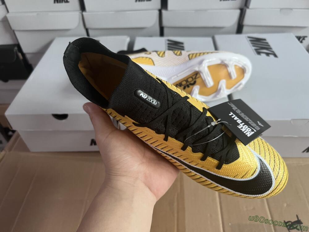 Nike Air Zoom Mercurial Superfly 9 Elite FG Firm Ground Soccer Cleats - Yellow/Black/White