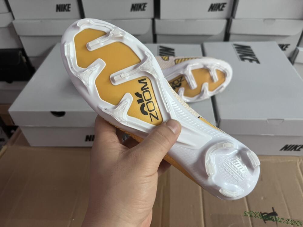 Nike Air Zoom Mercurial Superfly 9 Elite FG Firm Ground Soccer Cleats - Yellow/Black/White