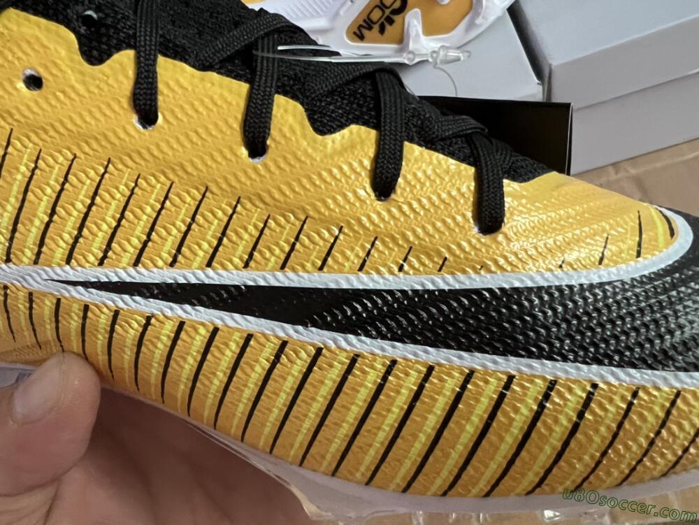 Nike Air Zoom Mercurial Superfly 9 Elite FG Firm Ground Soccer Cleats - Yellow/Black/White