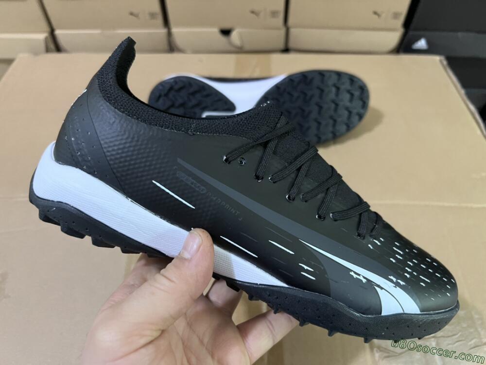 Puma Ultra Ultimate TF Artificial Turf Soccer Shoes - Black/White