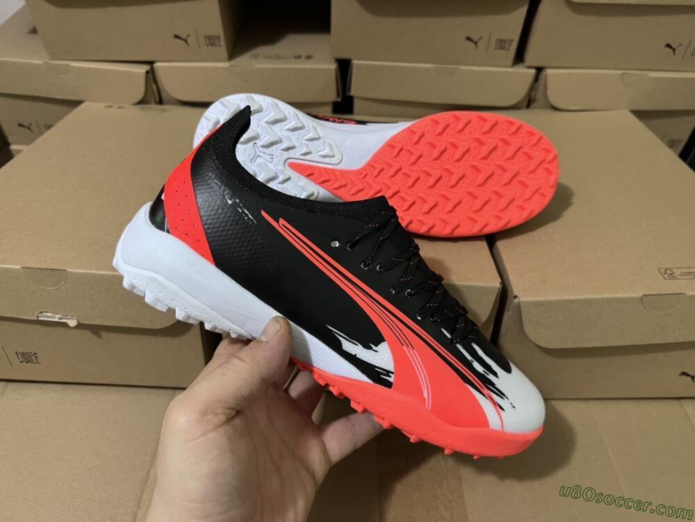 Puma Ultra Ultimate TF Artificial Turf Soccer Shoes - Black/Grey/Red