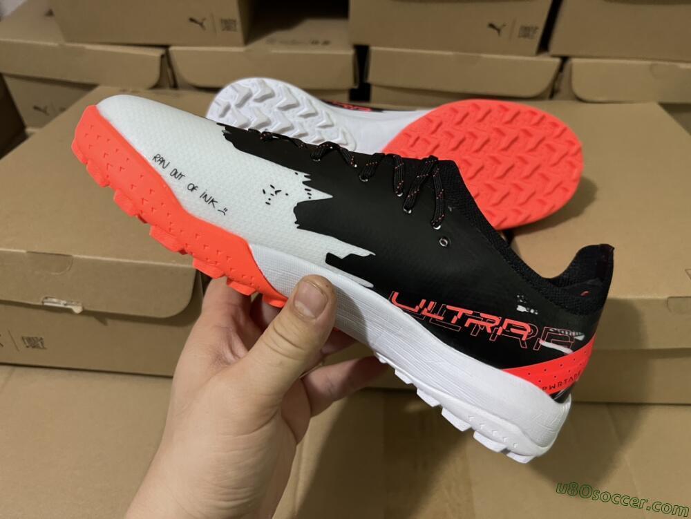 Puma Ultra Ultimate TF Artificial Turf Soccer Shoes - Black/Grey/Red