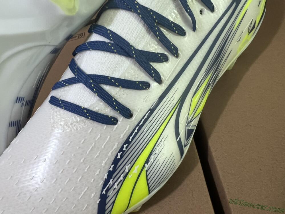 Puma Ultra Ultimate FG Firm Ground Soccer Cleats - White/Blue/Green