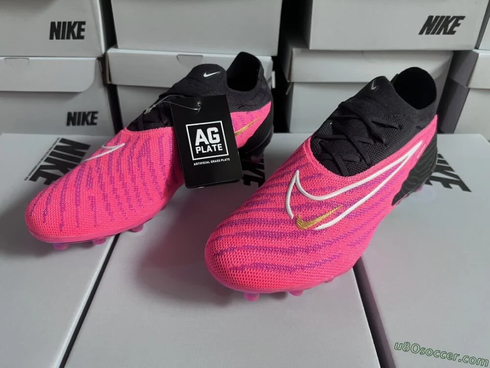 AG Artificial Grass Soccer Cleats - Nike Phantom GX Elite in Pink