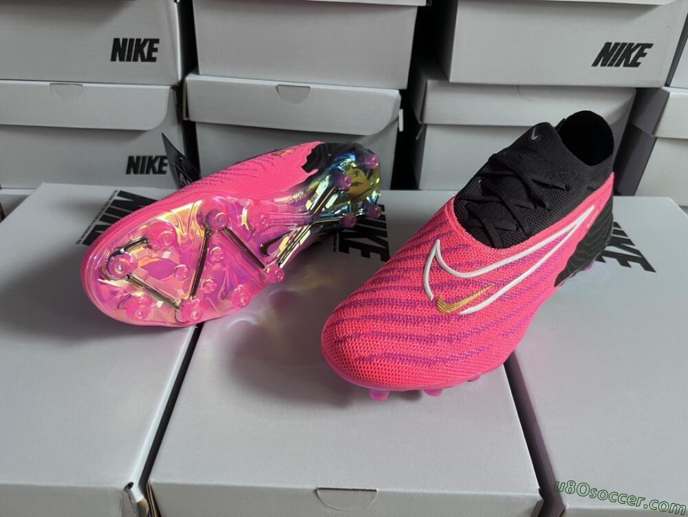 Nike Phantom GX Elite AG Artificial Grass Soccer Cleats - Pink/White/Black