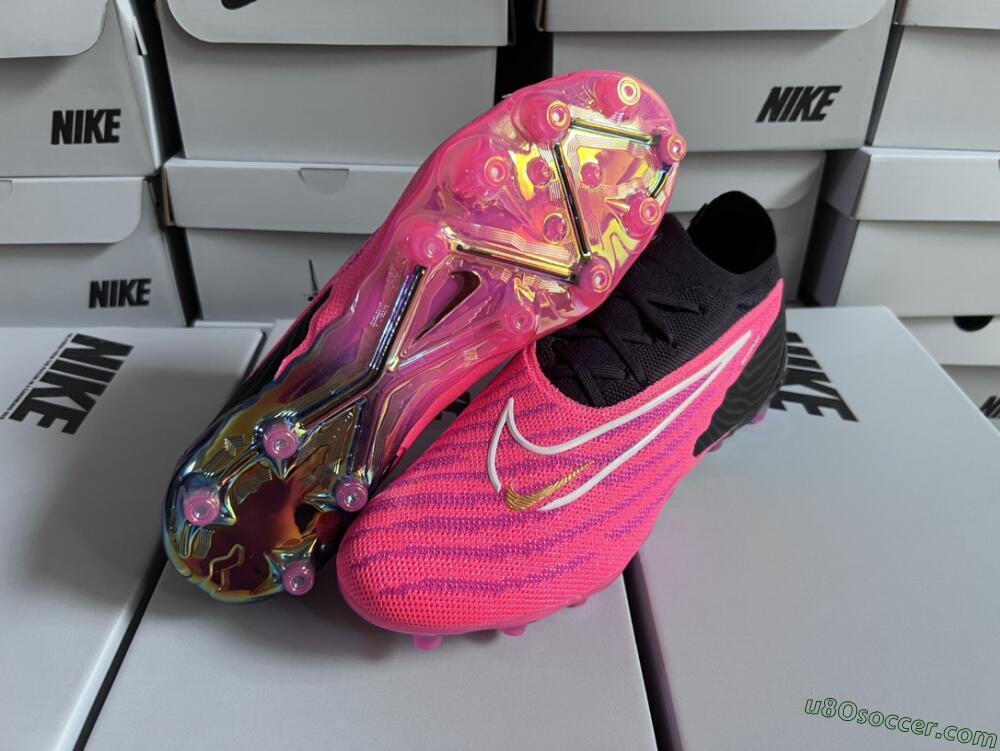 Nike Phantom GX Elite AG Artificial Grass Soccer Cleats - Pink/White/Black