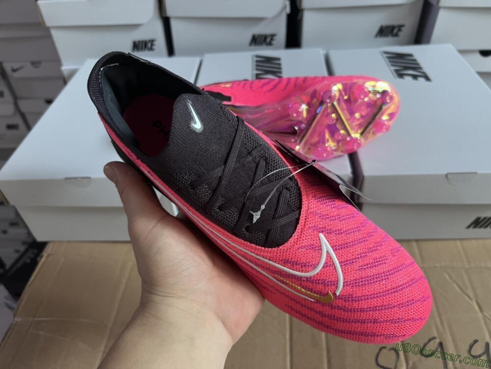 Nike Phantom GX Elite AG Artificial Grass Soccer Cleats - Pink/White/Black