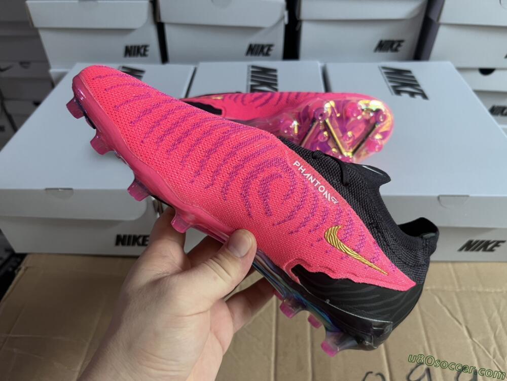 Nike Phantom GX Elite AG Artificial Grass Soccer Cleats - Pink/White/Black