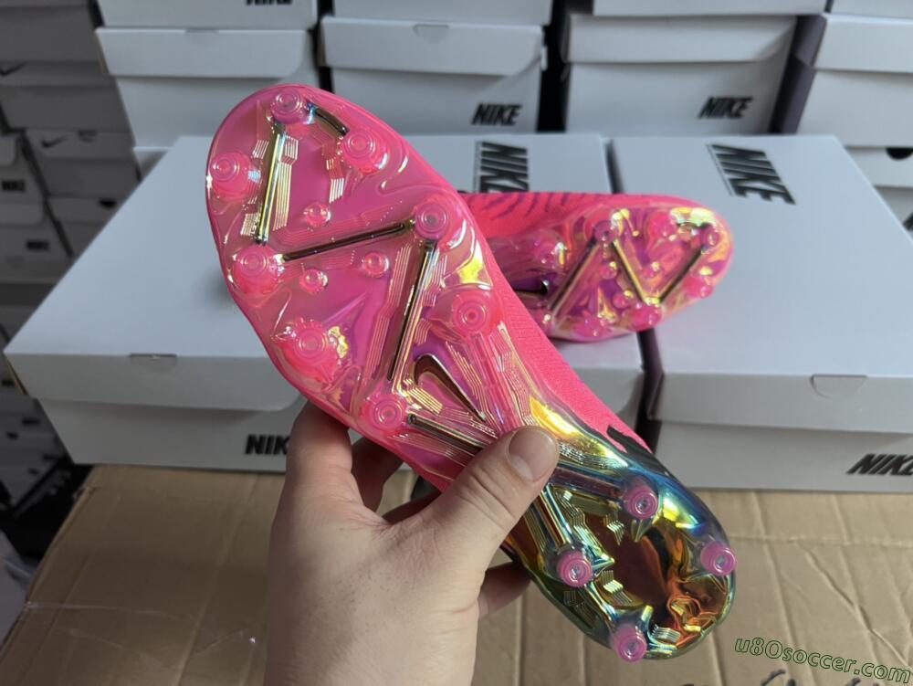 Nike Phantom GX Elite AG Artificial Grass Soccer Cleats - Pink/White/Black