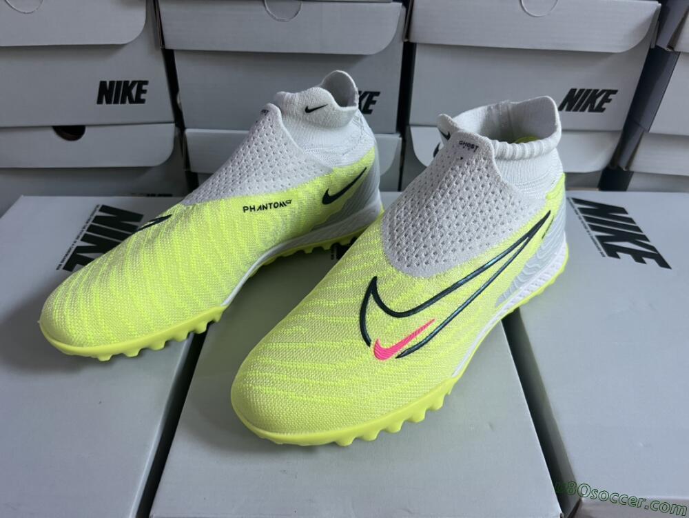 Nike Phantom GX Elite DF Link TF Artificial Turf Soccer Shoes - Green/Black/White