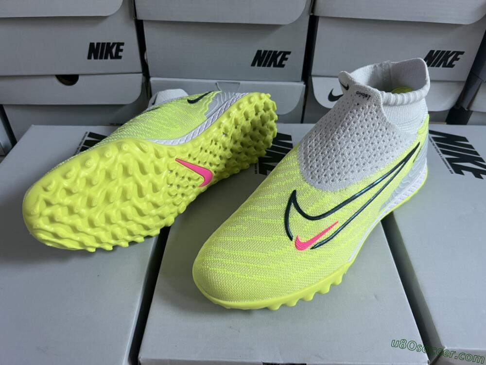 Nike Phantom GX Elite DF Link TF Artificial Turf Soccer Shoes - Green/Black/White