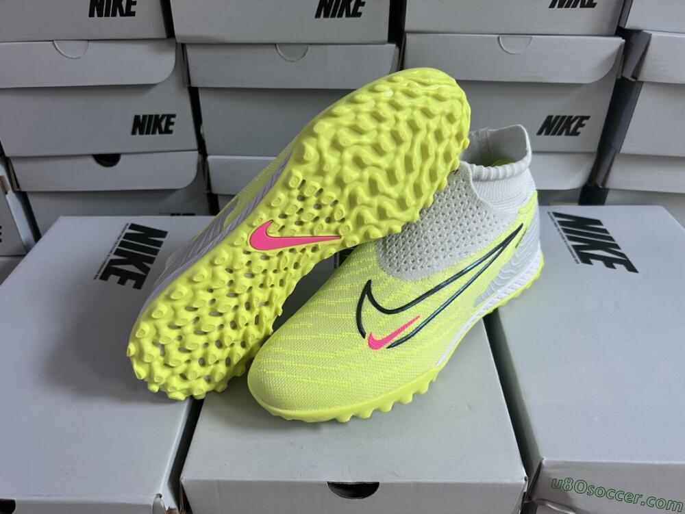 Nike Phantom GX Elite DF Link TF Artificial Turf Soccer Shoes - Green/Black/White