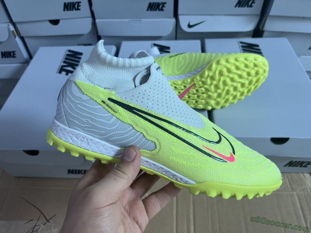 Nike Phantom GX Elite DF Link TF Artificial Turf Soccer Shoes - Green/Black/White