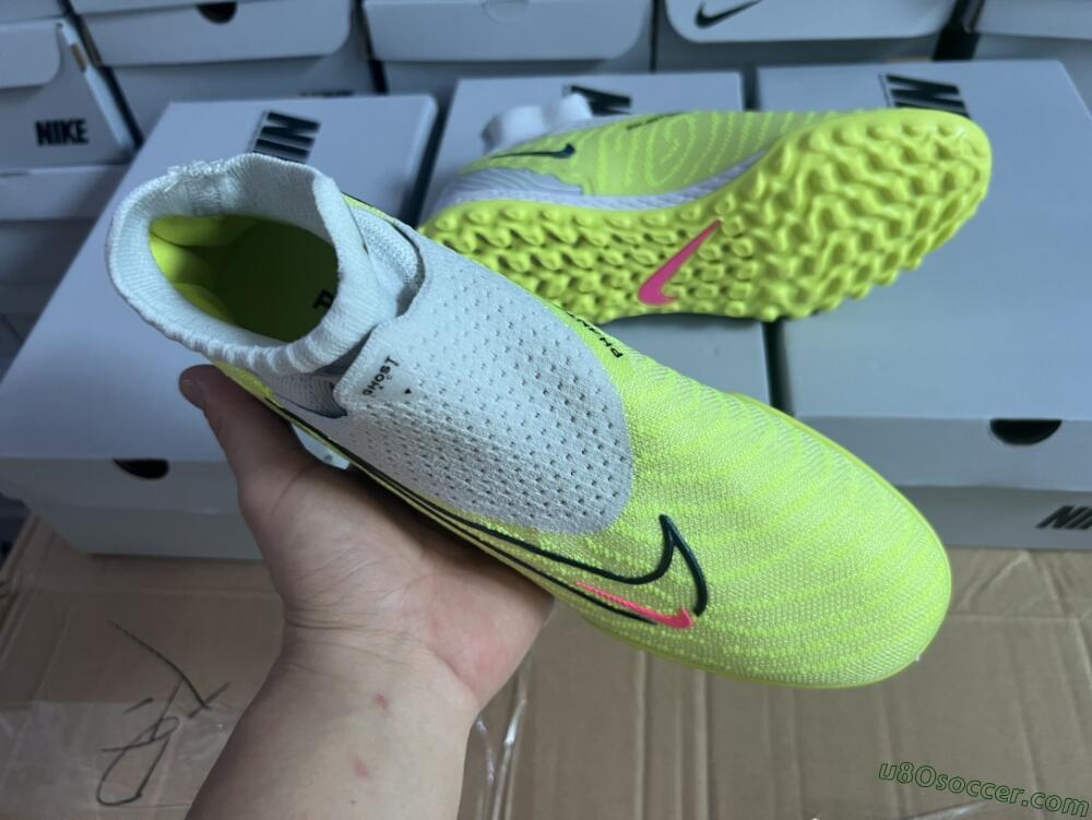 Nike Phantom GX Elite DF Link TF Artificial Turf Soccer Shoes - Green/Black/White