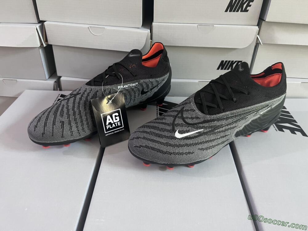 Nike Phantom GX Elite AG Artificial Grass Soccer Cleats - Black/Grey