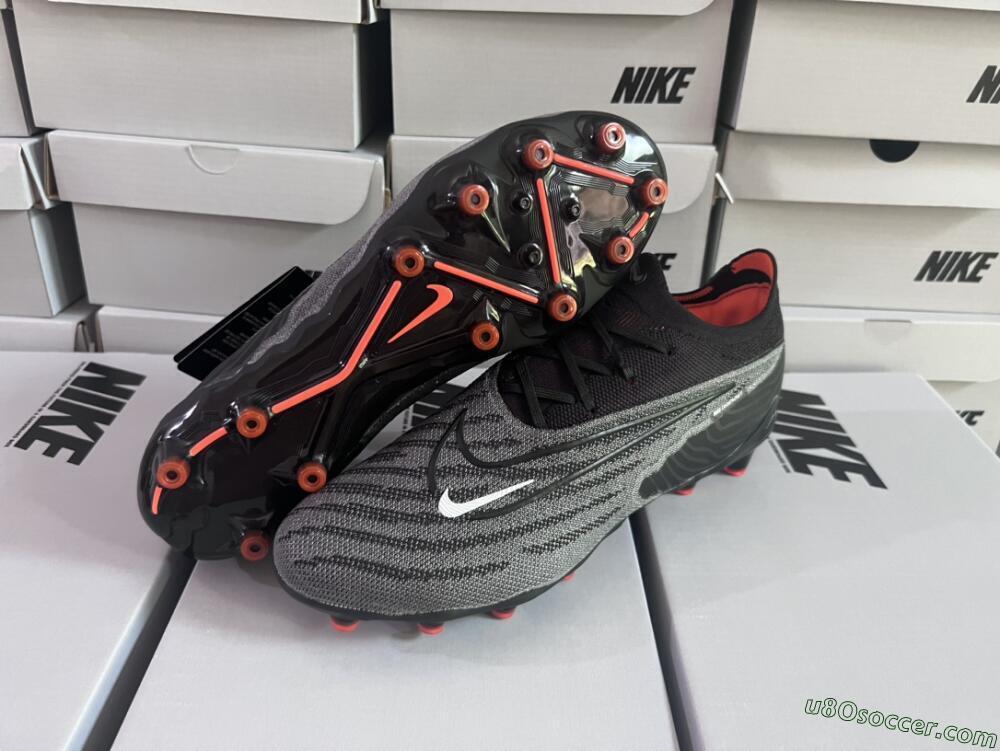 Nike Phantom GX Elite AG Artificial Grass Soccer Cleats - Black/Grey