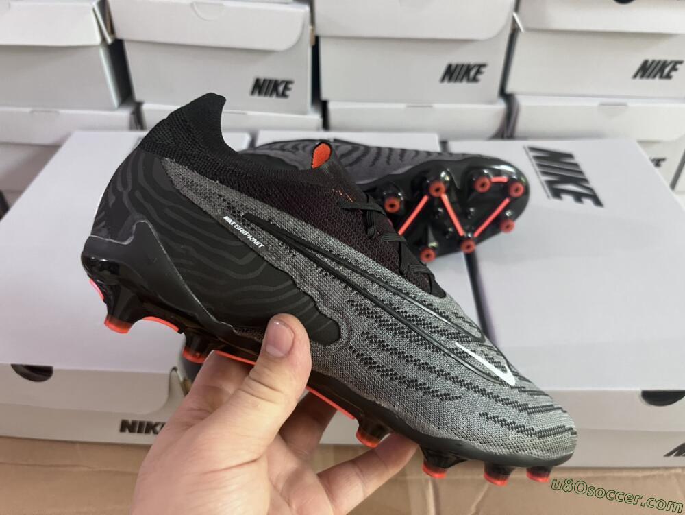 Nike Phantom GX Elite AG Artificial Grass Soccer Cleats - Black/Grey