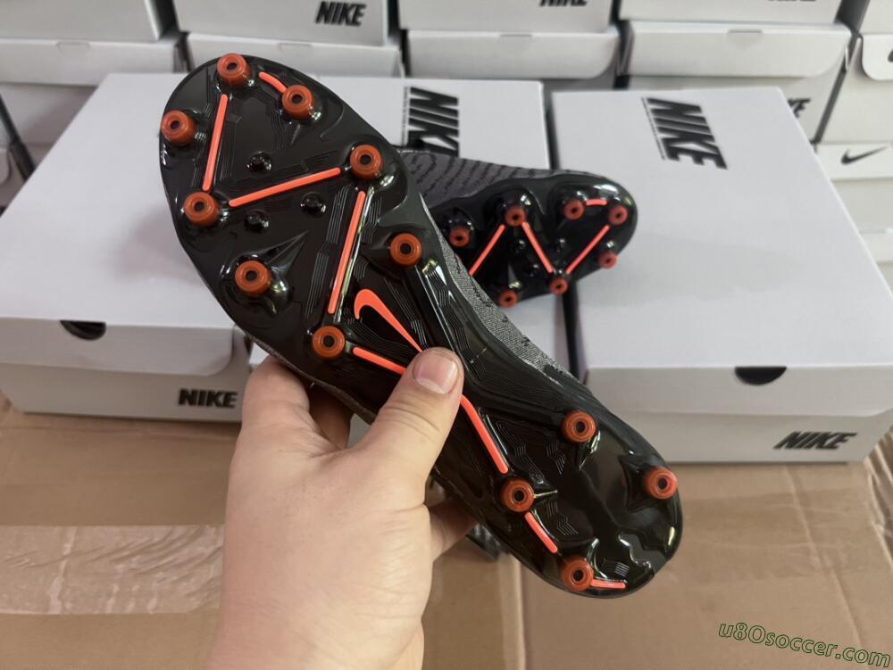 Nike Phantom GX Elite DF AG Artificial Grass Soccer Cleats - Black/Grey/White
