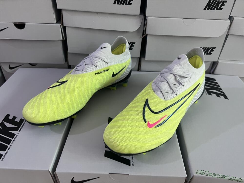 Nike Phantom GX Elite FG Firm Ground Soccer Cleats - Green/White/Blue