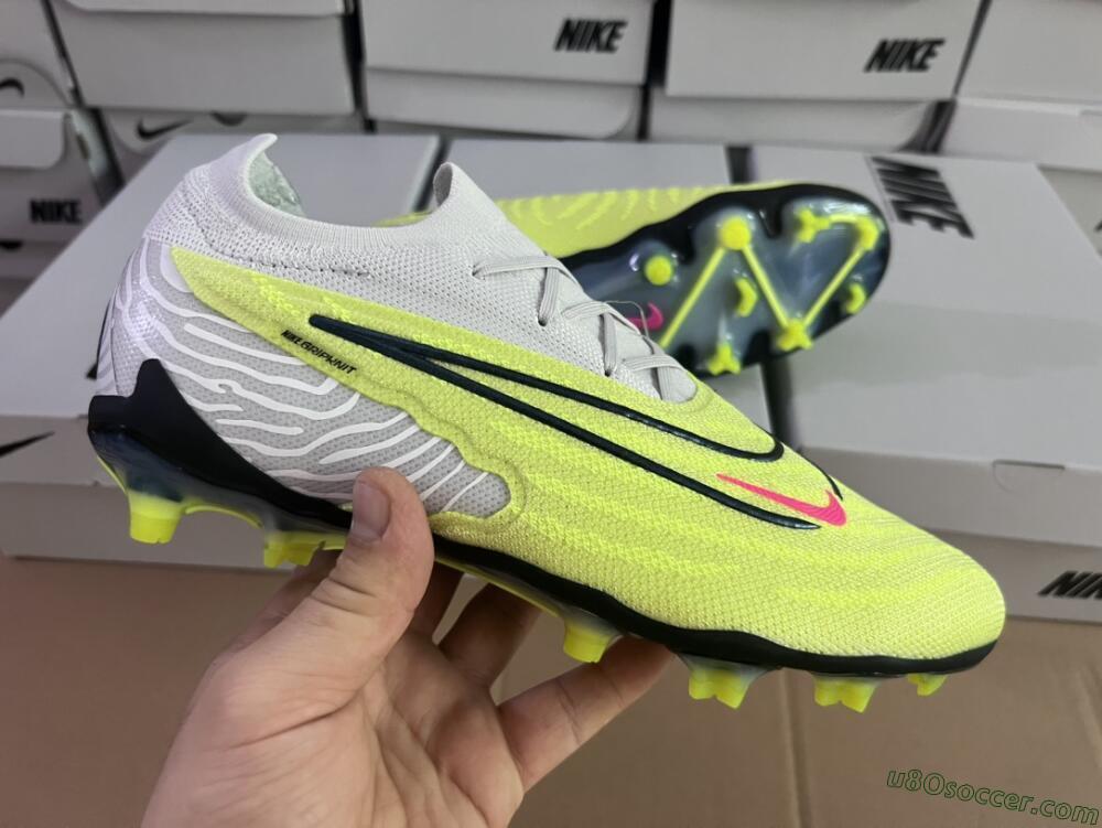 Nike Phantom GX Elite FG Firm Ground Soccer Cleats - Green/White/Blue