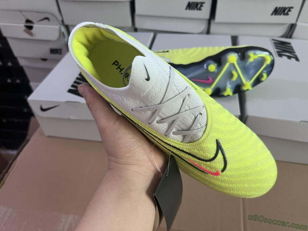 Nike Phantom GX Elite FG Firm Ground Soccer Cleats - Green/White/Blue