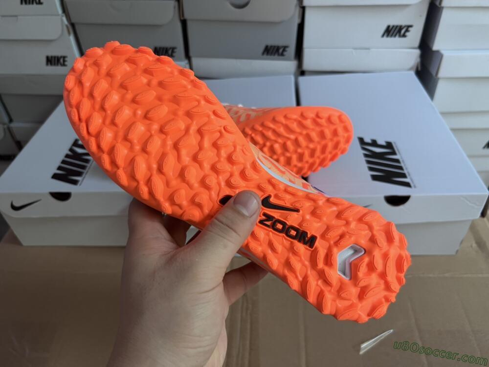 Nike Air Zoom Mercurial Superfly 9 Elite TF Artificial Turf Soccer Shoes - Orange/White/Black