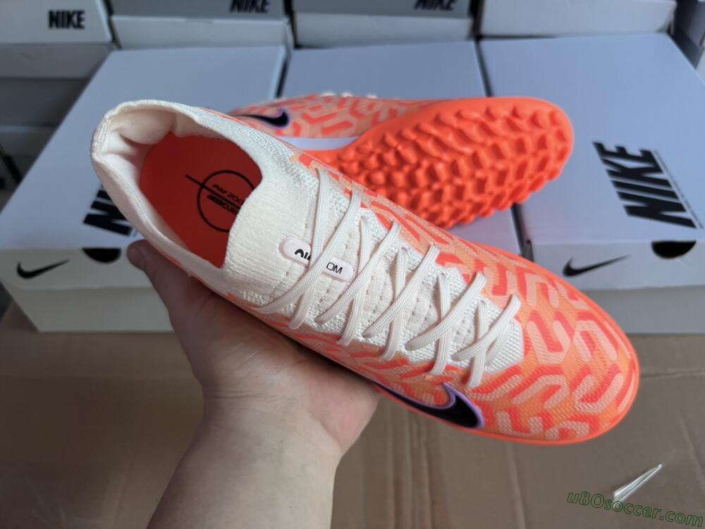 Nike Air Zoom Mercurial Vapor 15 Elite TF Artificial Turf Soccer Shoes - Orange/White/Black