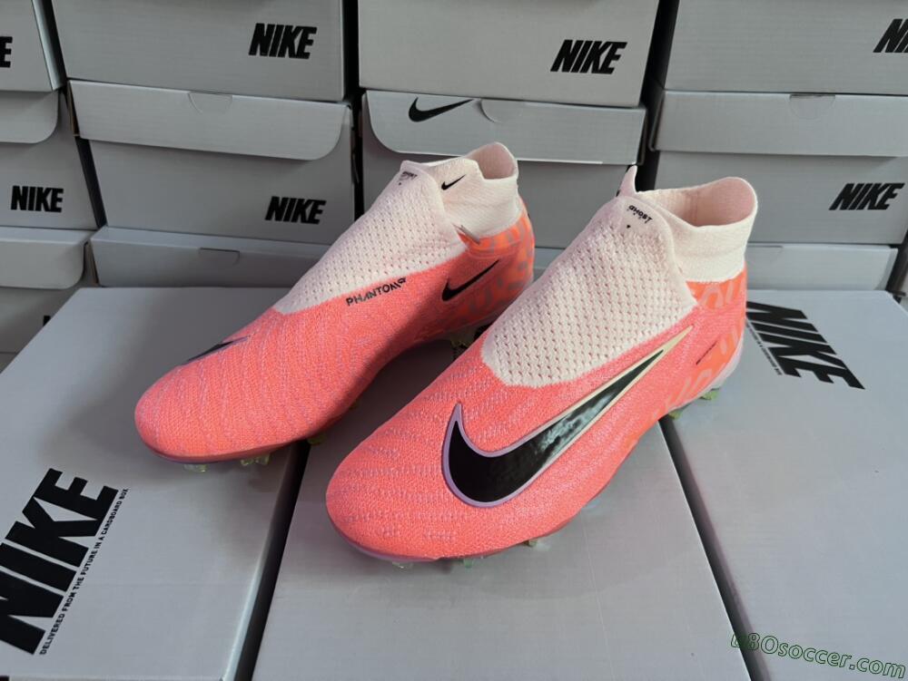 Nike Phantom GX DF Elite FG Firm Ground Soccer Cleats - Orange/Black/Purple