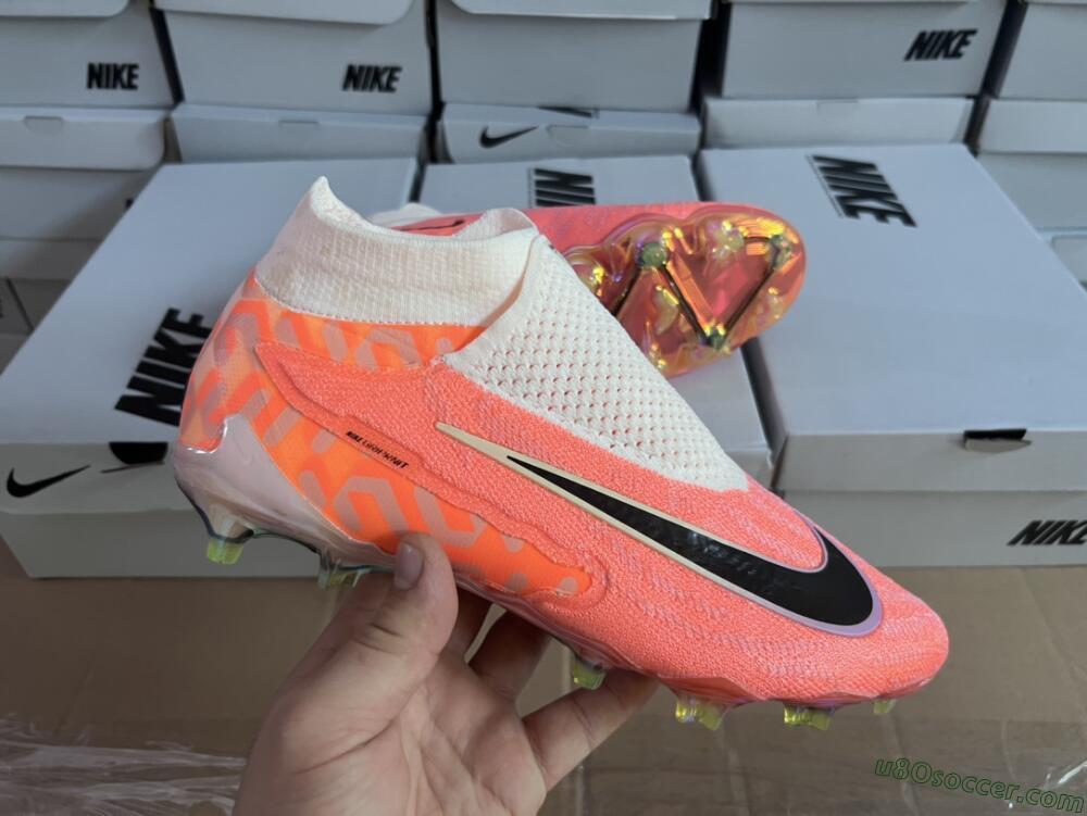 Nike Phantom GX DF Elite FG Firm Ground Soccer Cleats - Orange/Black/Purple