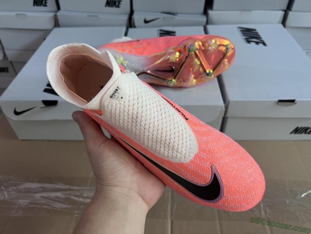 Nike Phantom GX DF Elite FG Firm Ground Soccer Cleats - Orange/Black/Purple