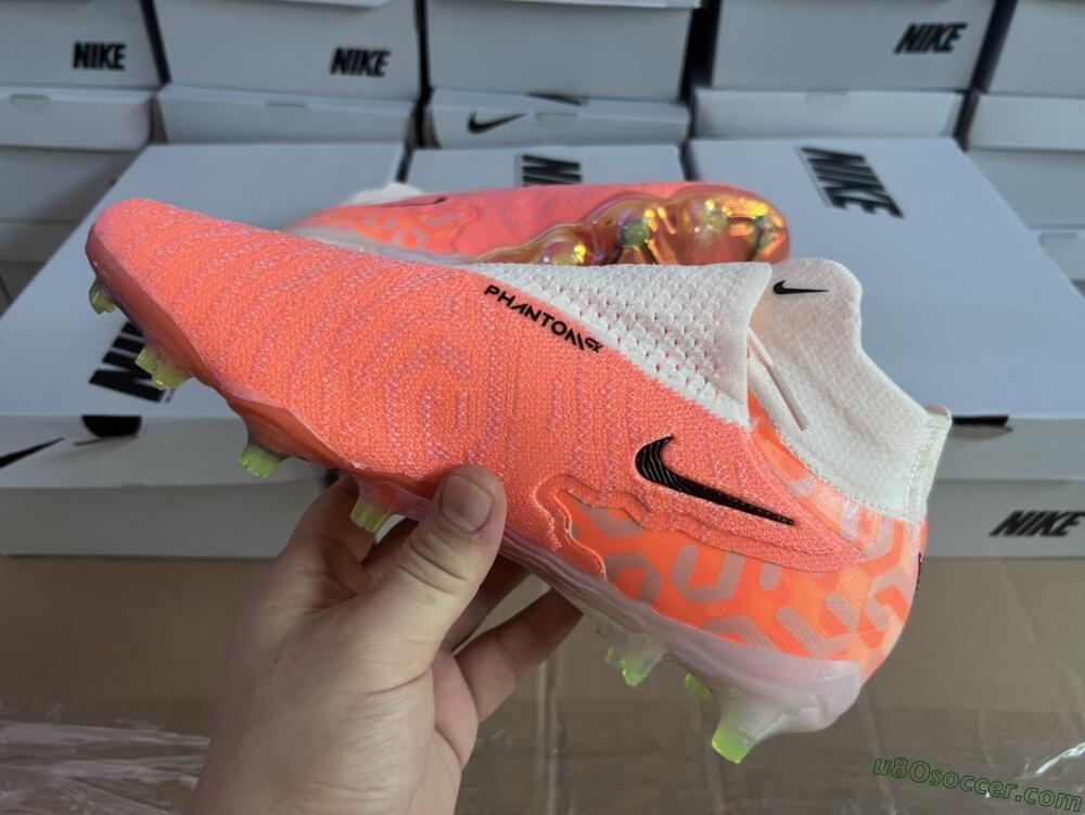 Nike Phantom GX DF Elite FG Firm Ground Soccer Cleats - Orange/Black/Purple