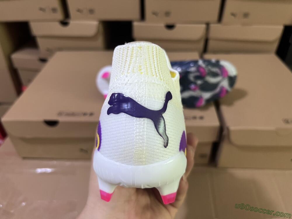 Puma Future Ultimate FG Firm Ground Soccer Cleats - White/Rainbow