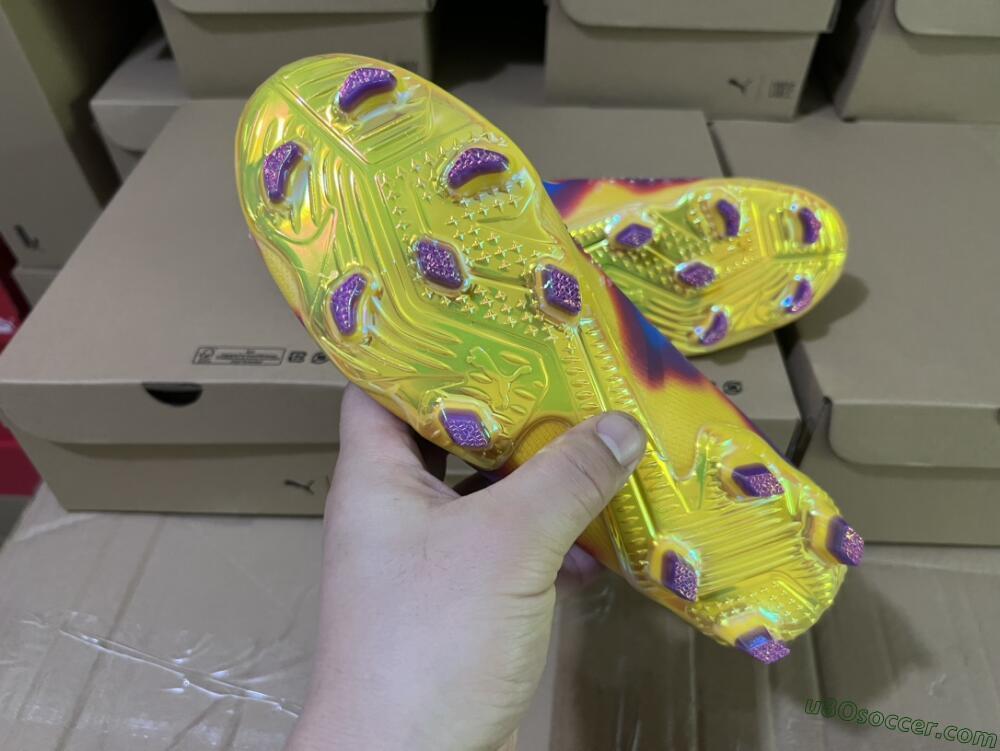 Puma Future Ultimate FG Firm Ground Soccer Cleats - Black/Purple/Yellow