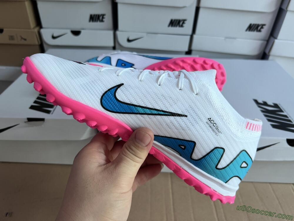 Nike Mercurial Vapor 15 Elite TF Artificial Turf Soccer Shoes - White/Pink