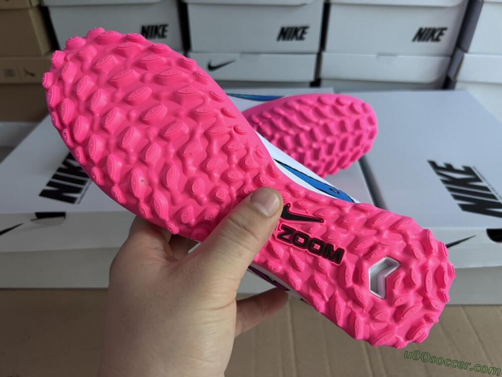 Nike Mercurial Vapor 15 Elite TF Artificial Turf Soccer Shoes - White/Pink
