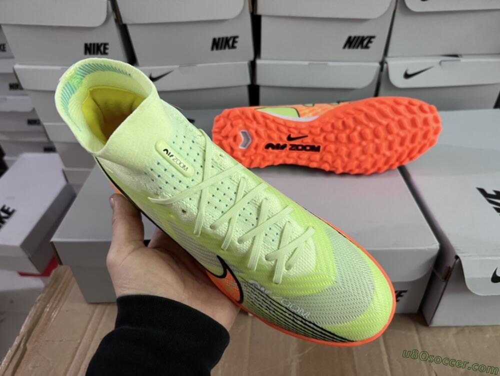 Nike Air Zoom Mercurial Superfly 15 Elite TF Artificial Turf Soccer Shoes - Yellow/Orange/Black