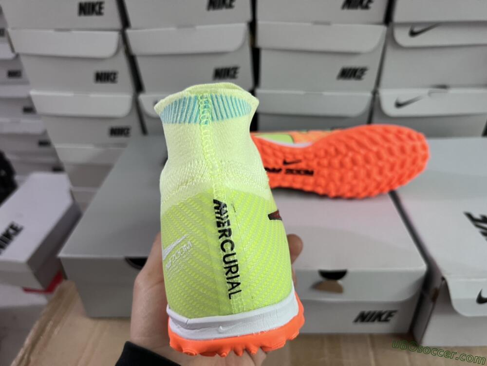 Nike Air Zoom Mercurial Superfly 15 Elite TF Artificial Turf Soccer Shoes - Yellow/Orange/Black
