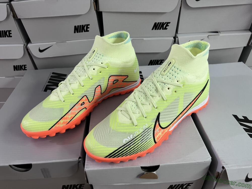 Nike Air Zoom Mercurial Superfly 15 Elite TF Artificial Turf Soccer Shoes - Yellow/Orange/Black