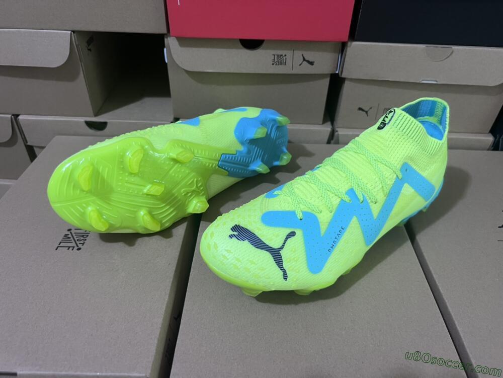 Puma Future Ultimate FG Firm Ground Soccer Cleats - Green/Blue/Black
