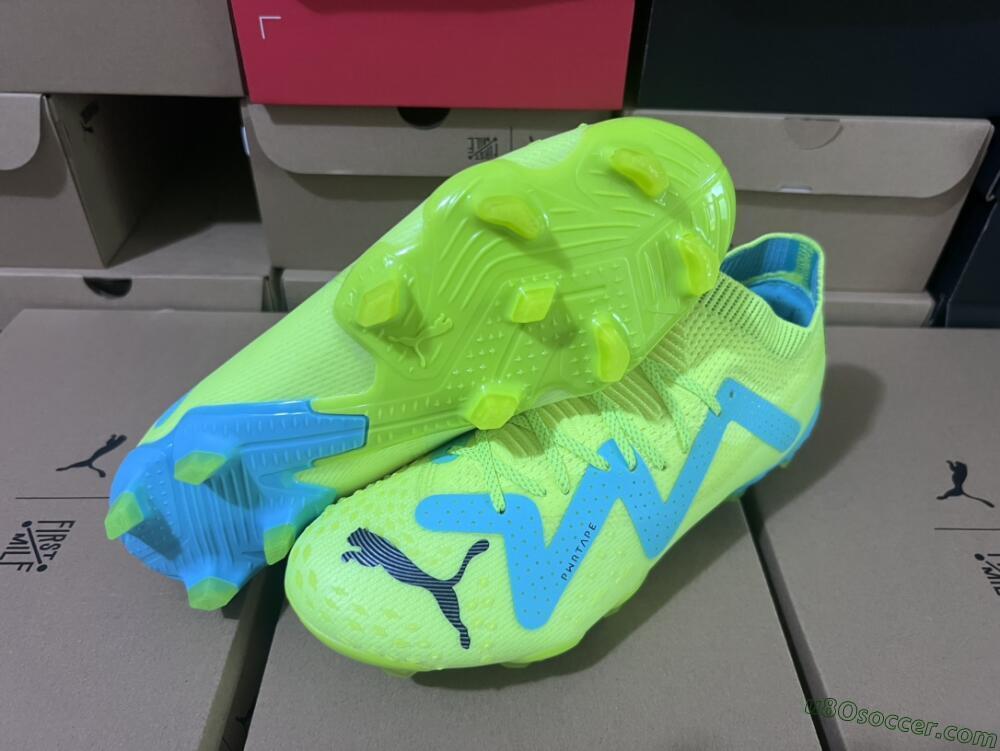 Puma Future Ultimate FG Firm Ground Soccer Cleats - Green/Blue/Black