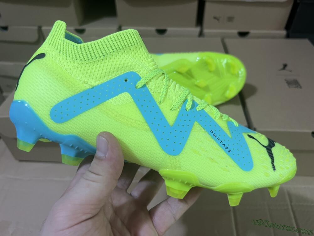 Puma Future Ultimate FG Firm Ground Soccer Cleats - Green/Blue/Black