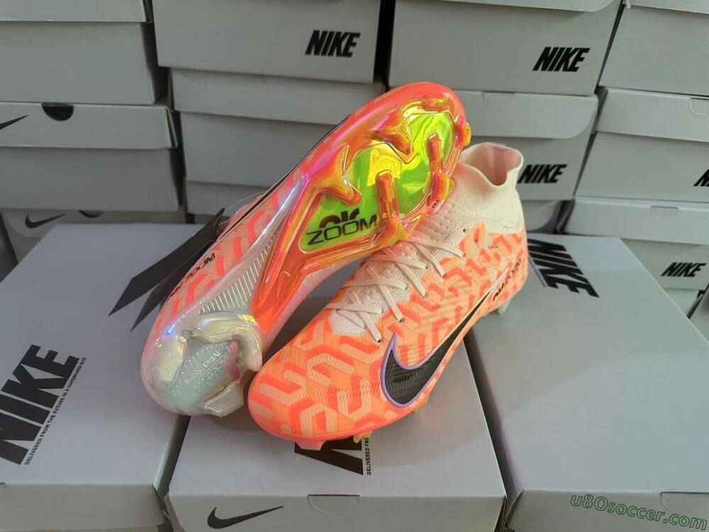 Nike Air Zoom Mercurial Superfly 9 Academy FG Firm Ground Soccer Cleats - Orange/Black/Purple