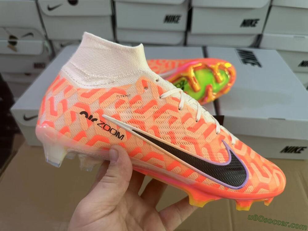 Nike Air Zoom Mercurial Superfly 9 Academy FG Firm Ground Soccer Cleats - Orange/Black/Purple