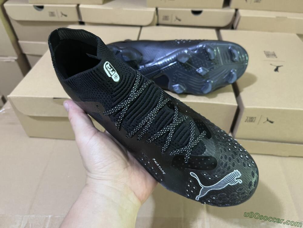 Puma Future Ultimate FG Firm Ground Soccer Cleats - Black/White